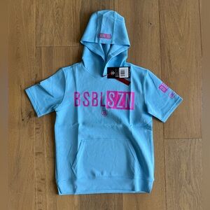 Baseball Lifestyle 101 - BSBL-SZN Short Sleeve Hoodie V3 -Size YM- NEW WITH TAGS